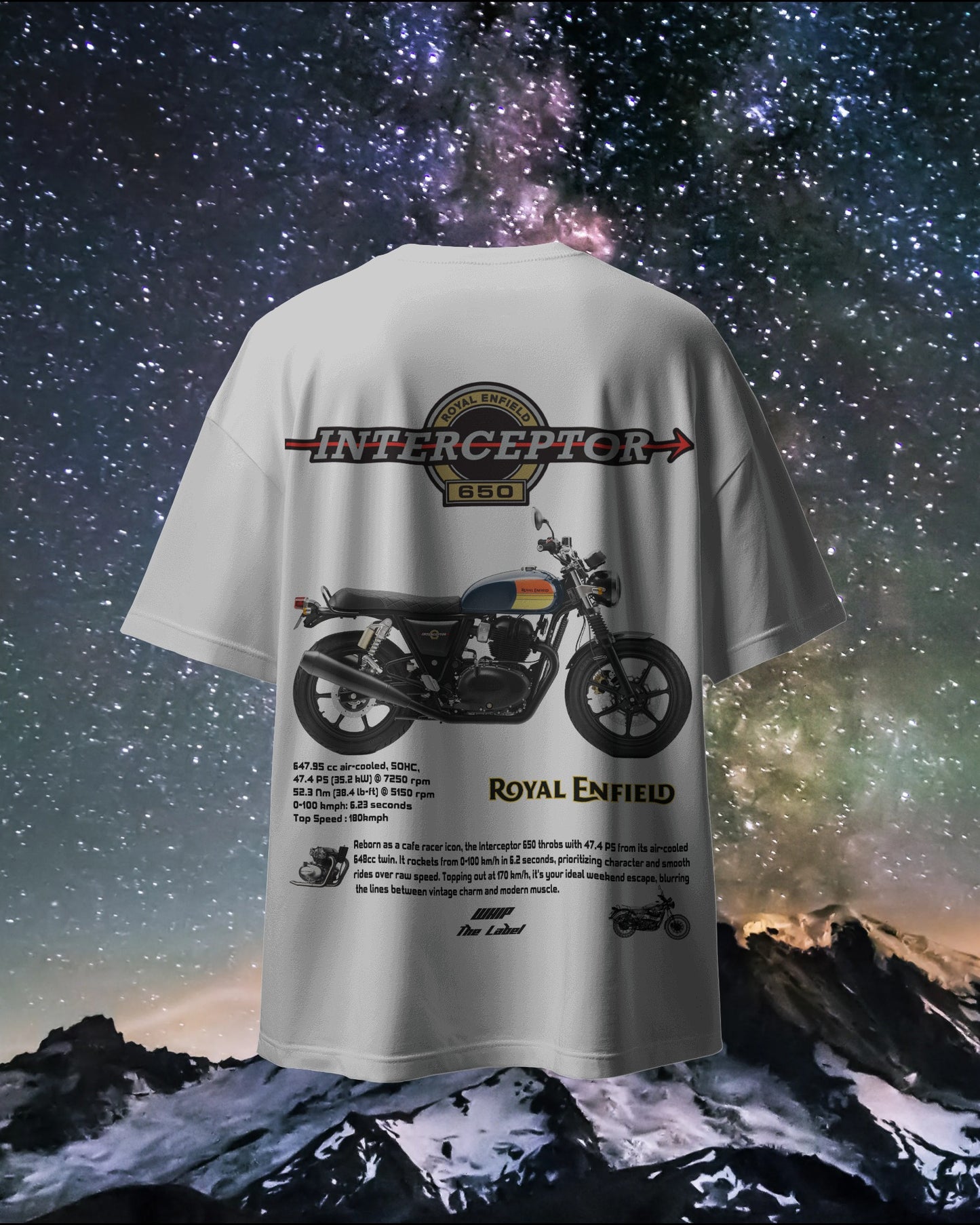 Royal Enfield Interceptor 650 Oversized T-Shirts