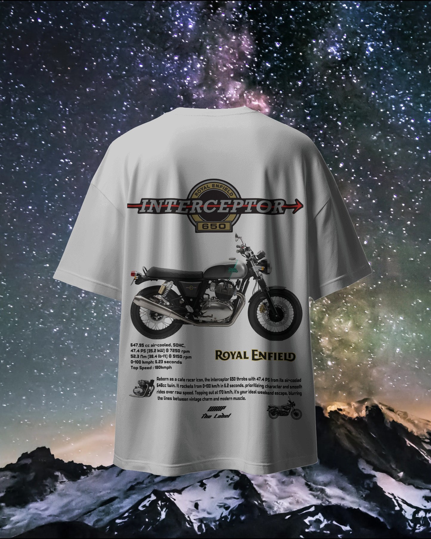 Royal Enfield Interceptor 650 Oversized T-Shirts