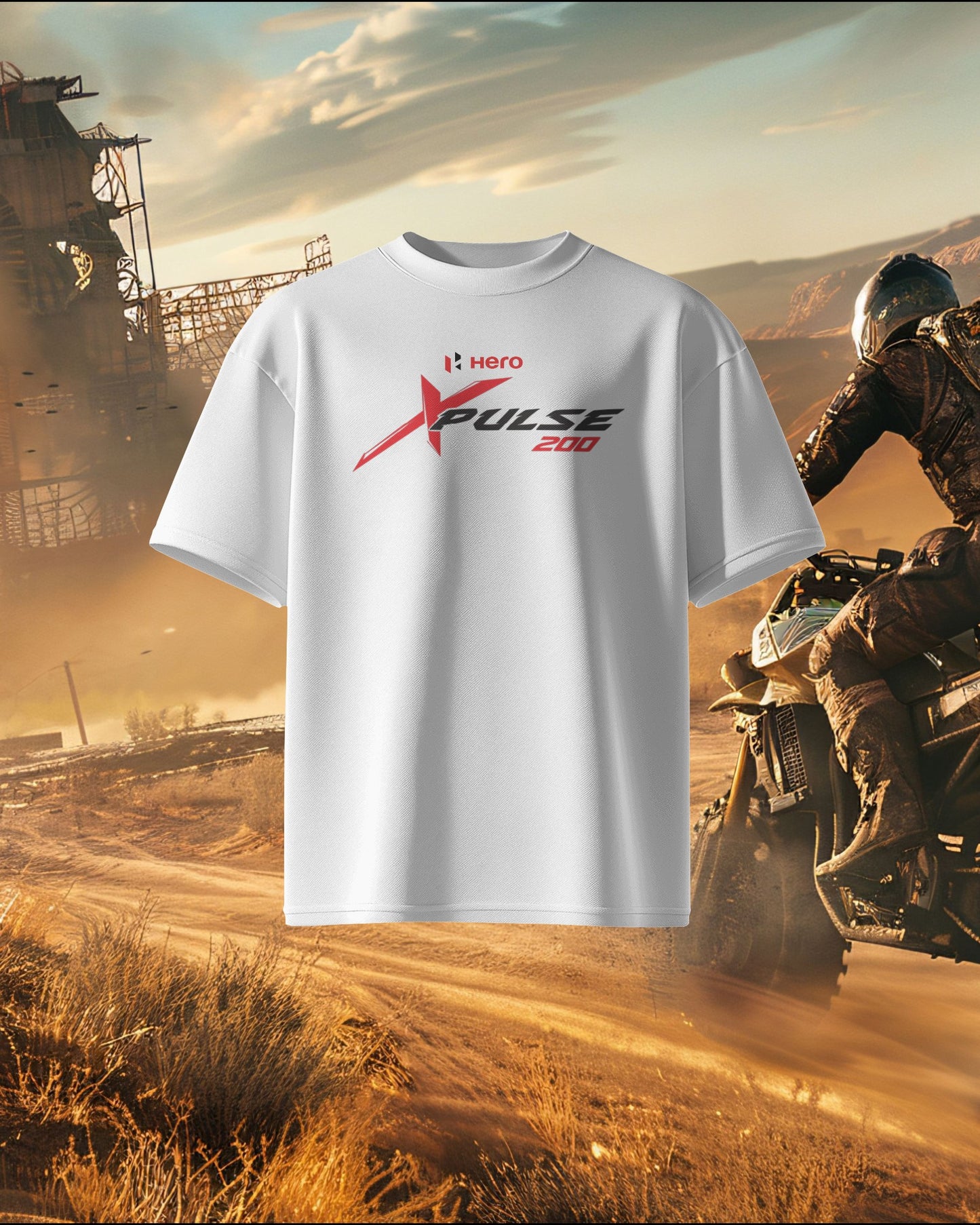 Hero X-Pulse 200 Oversized T-Shirts