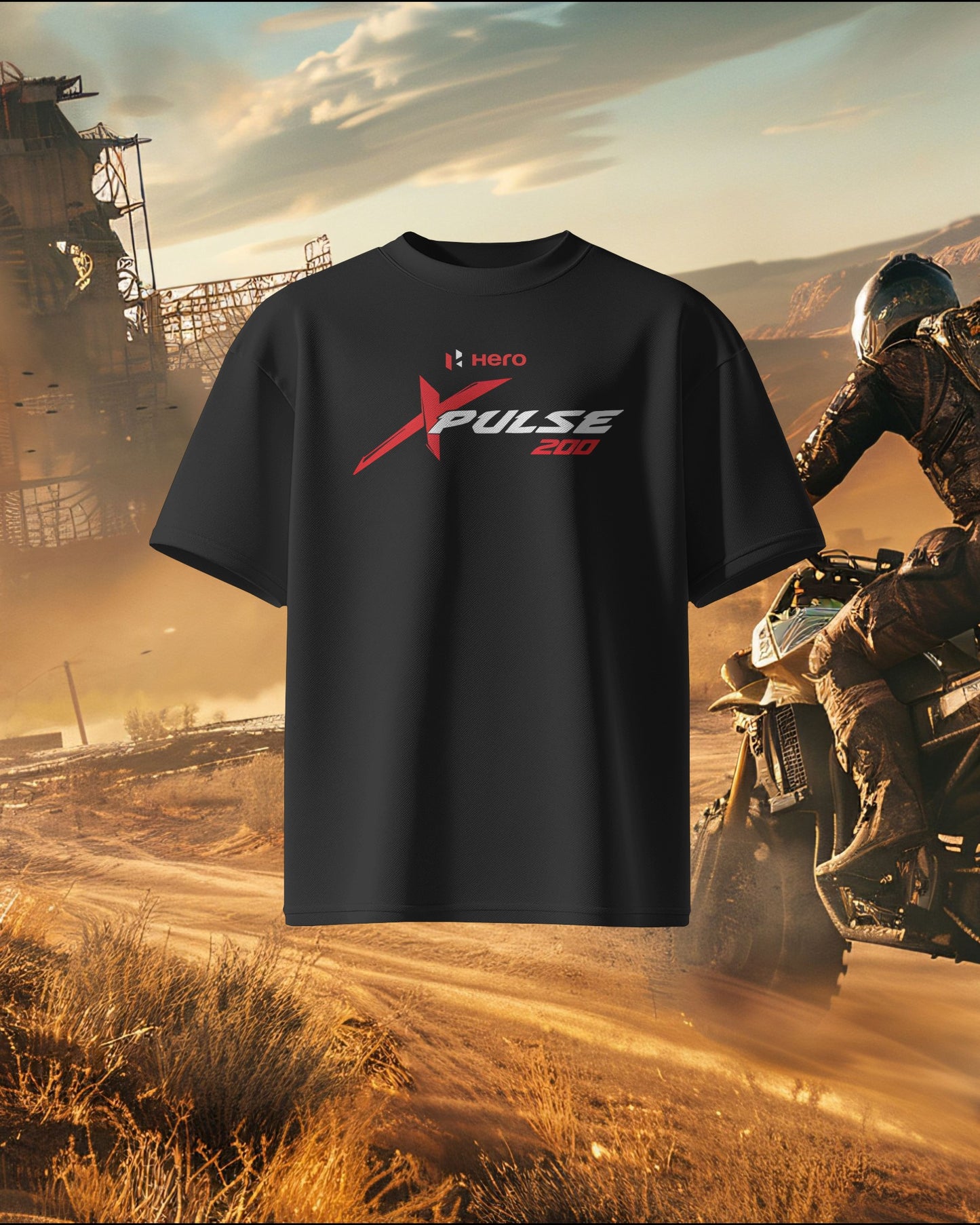 Hero X-Pulse 200 Oversized T-Shirts