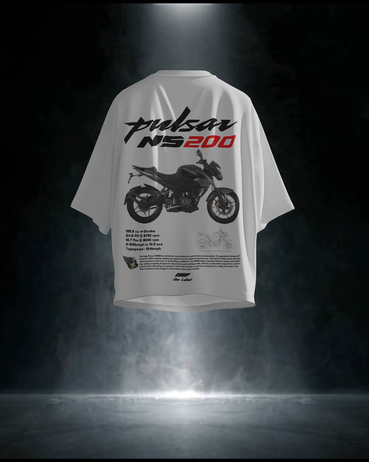 Bajaj NS 200 Oversized T-Shirts