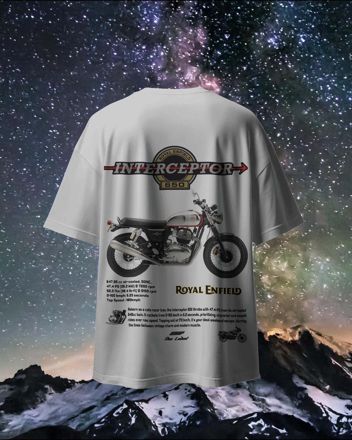 Royal Enfield Interceptor 650 Oversized T-Shirts