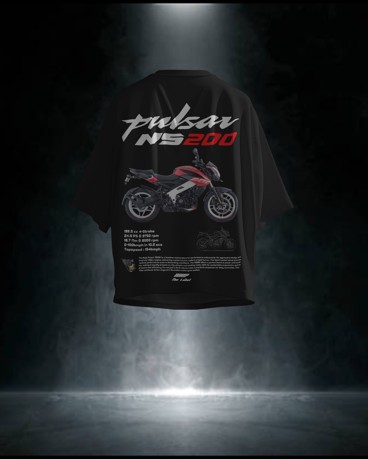Bajaj NS 200 Oversized T-Shirts