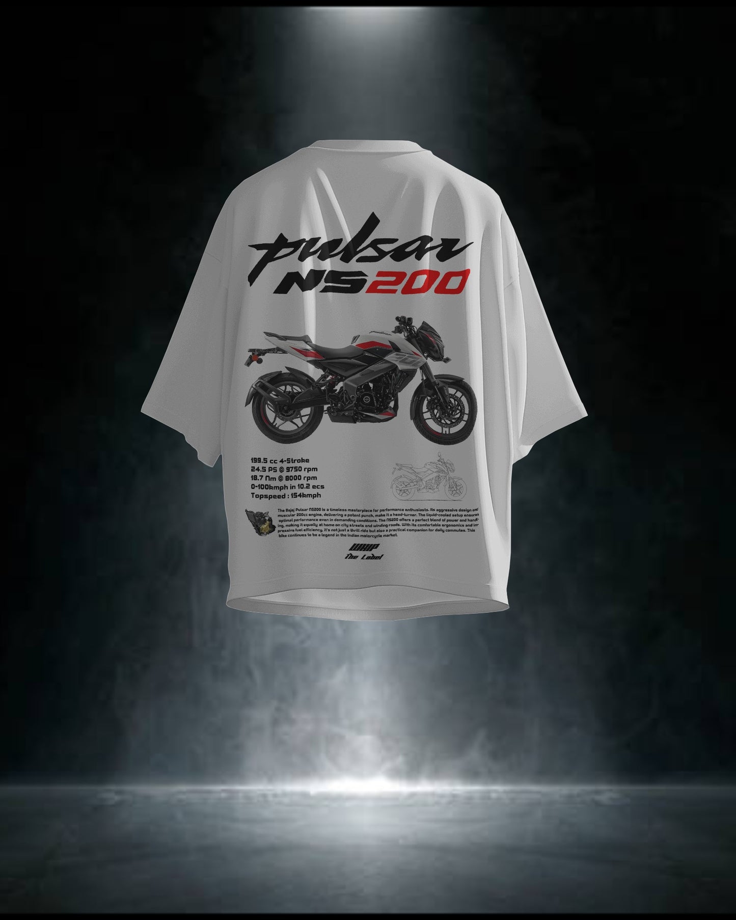 Bajaj NS 200 Oversized T-Shirts
