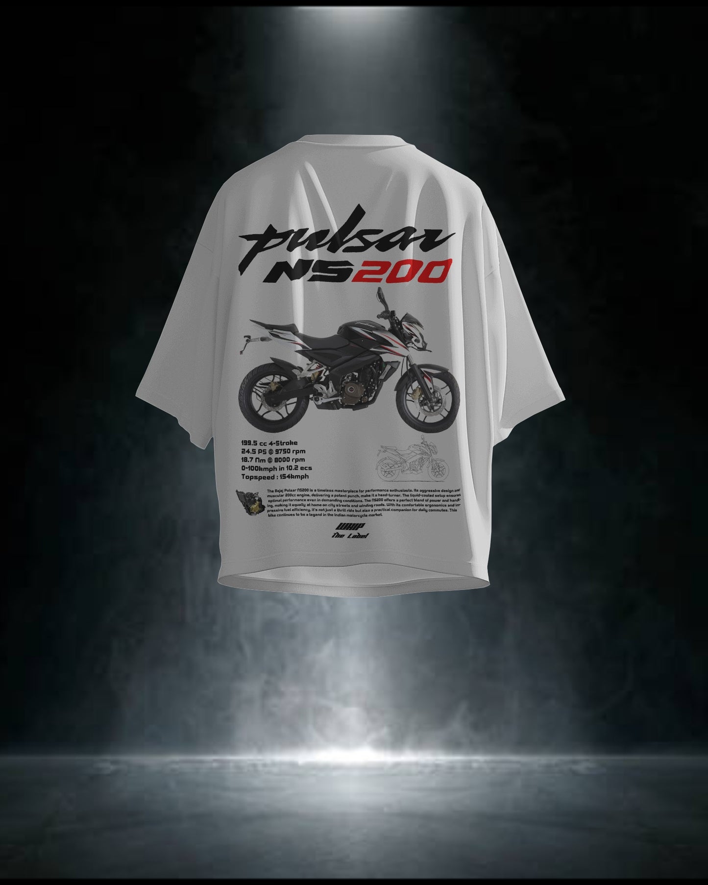 Bajaj NS 200 Oversized T-Shirts