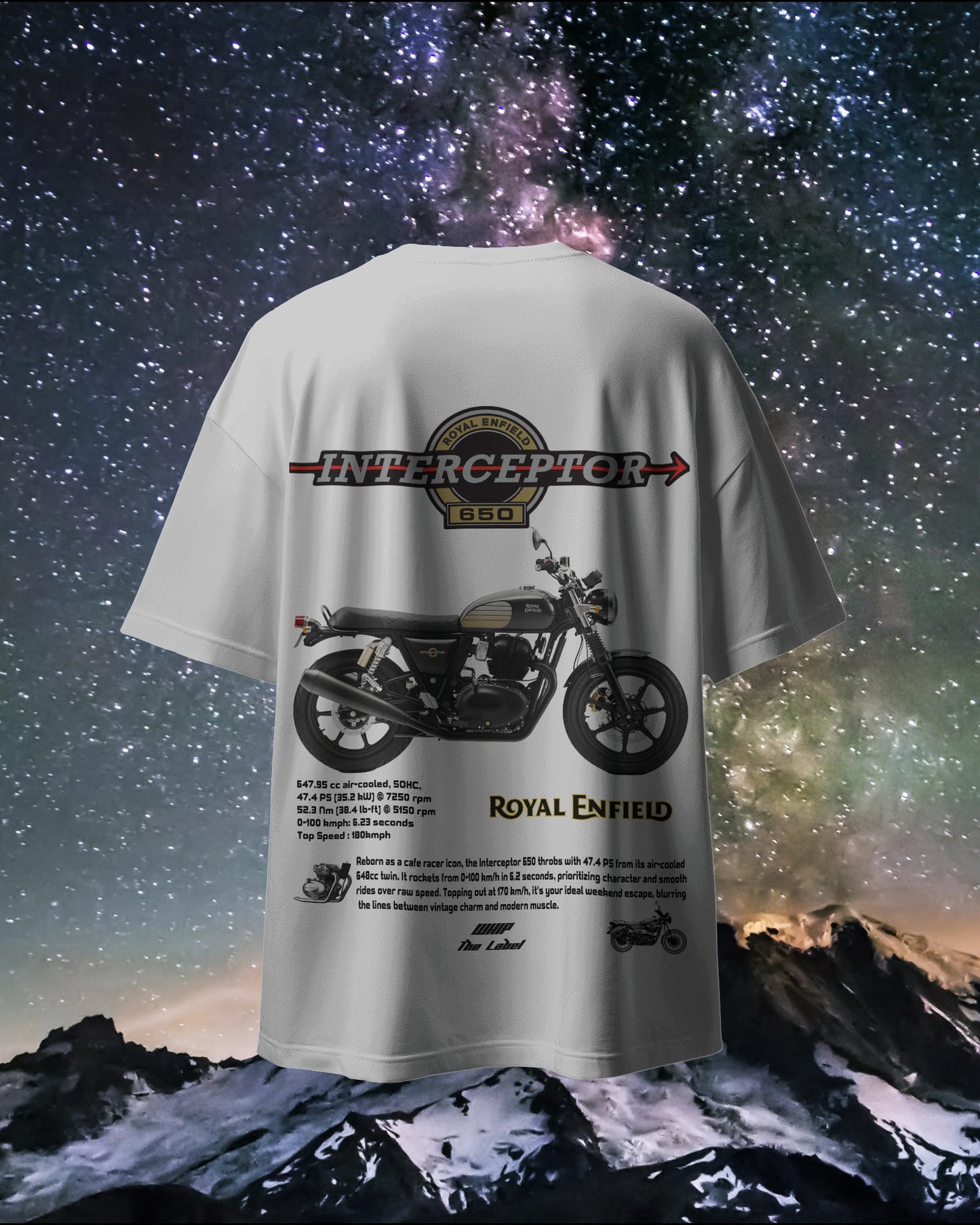 Royal Enfield Interceptor 650 Oversized T-Shirts