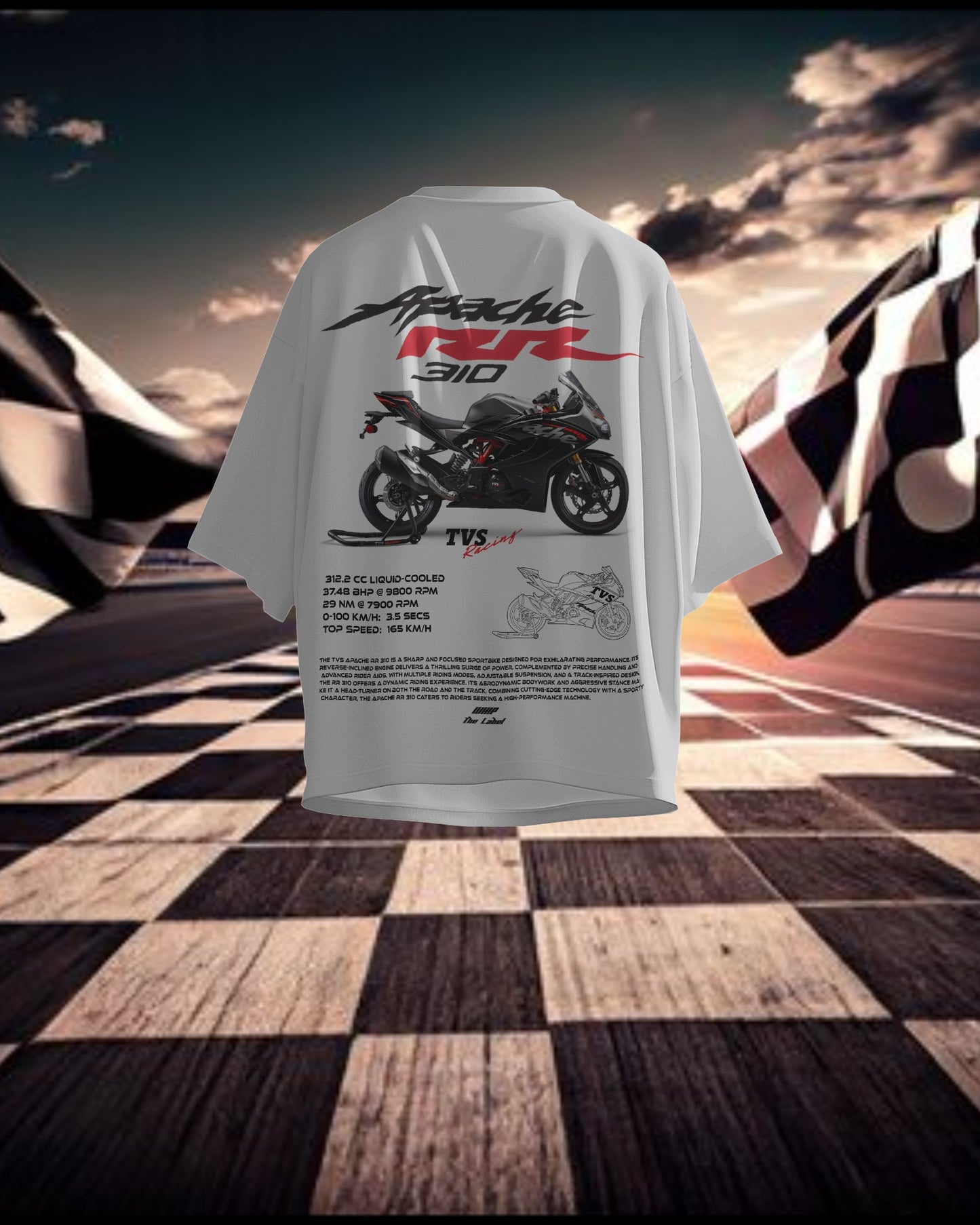 Apache RR 310  Oversized T-Shirts