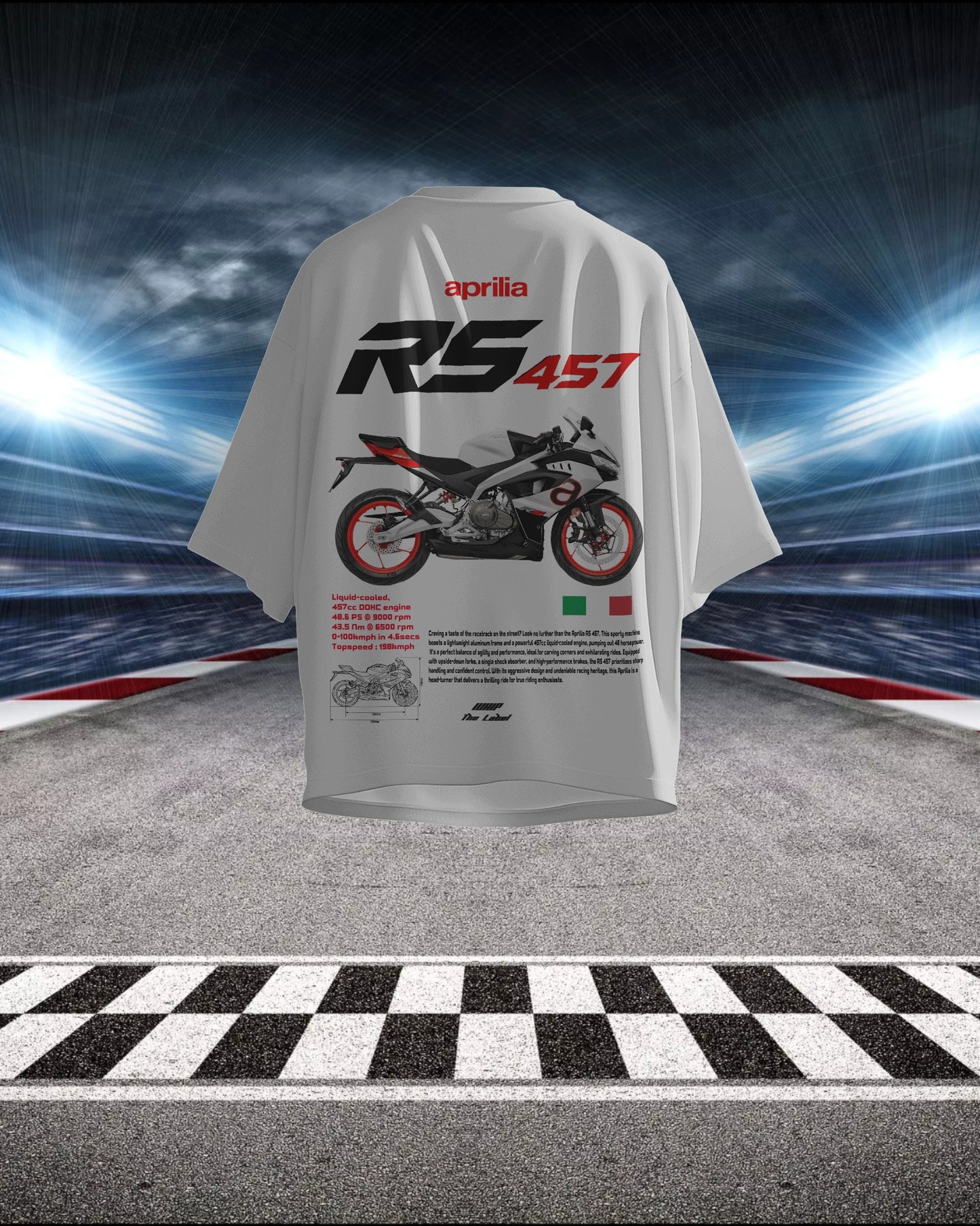 Aprilia RS457 Oversized T-Shirt