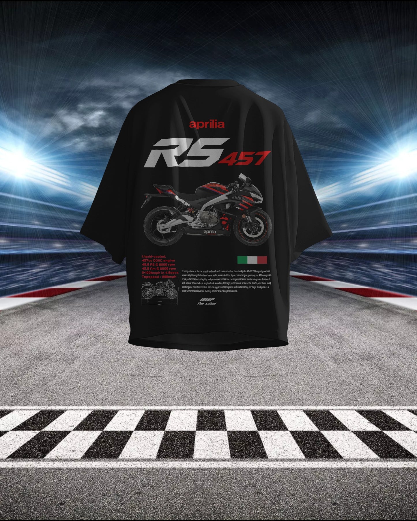 Aprilia RS457 Oversized T-Shirt