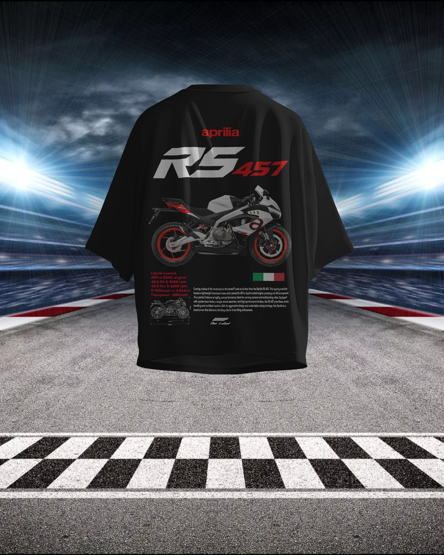 Aprilia RS457 Oversized T-Shirt