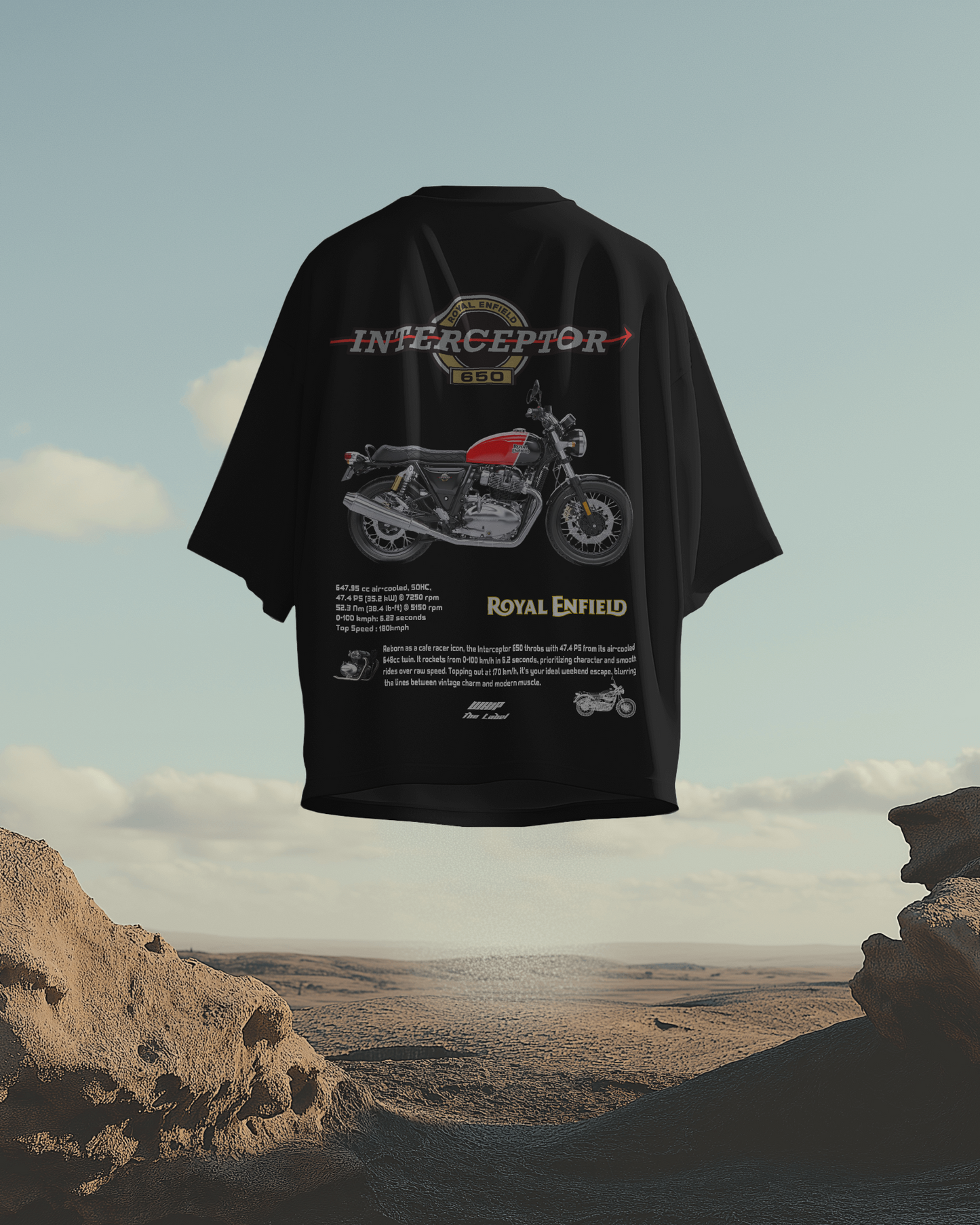 Royal Enfield Interceptor 650 Oversized T-Shirts