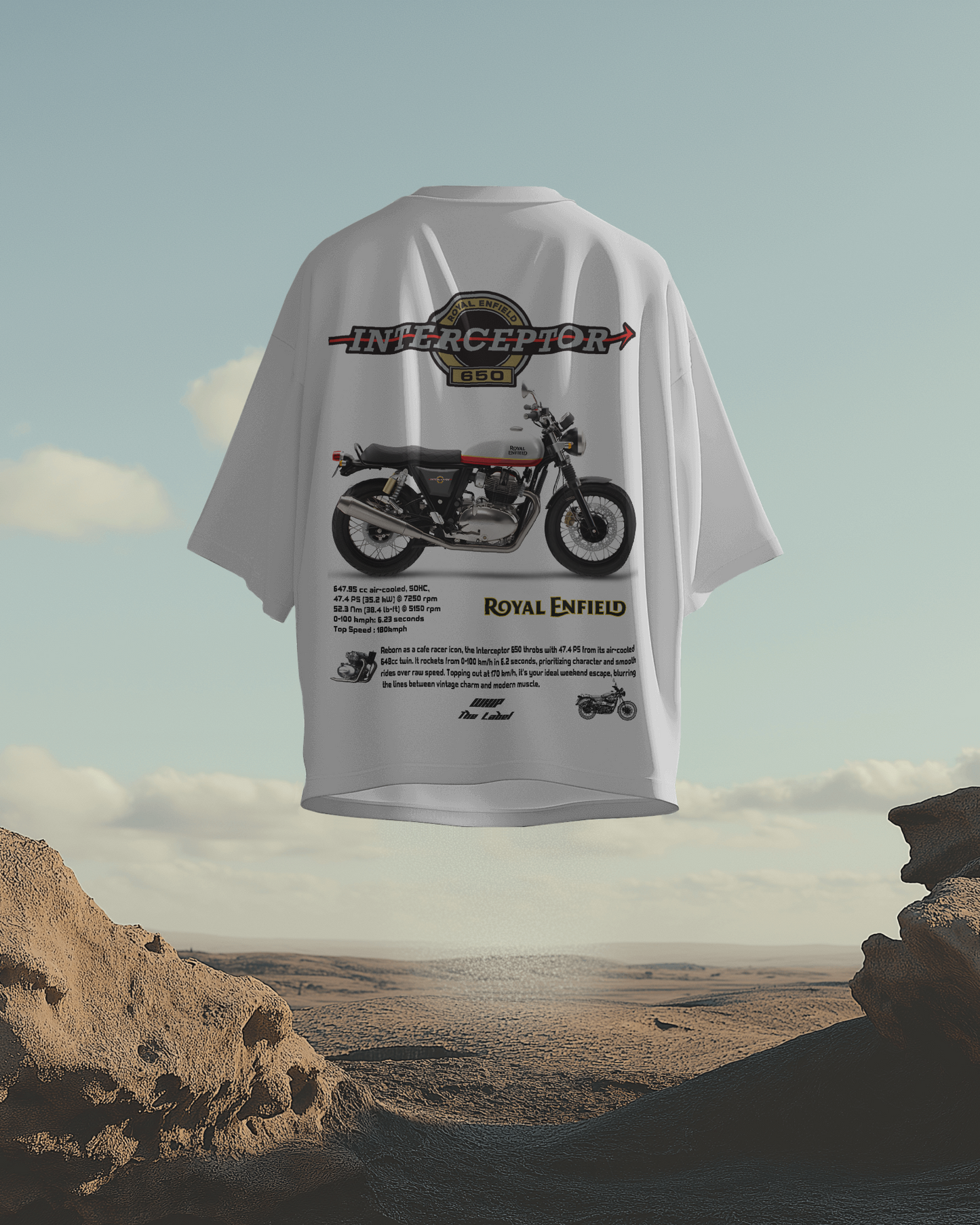 Royal Enfield Interceptor 650 Oversized T-Shirts