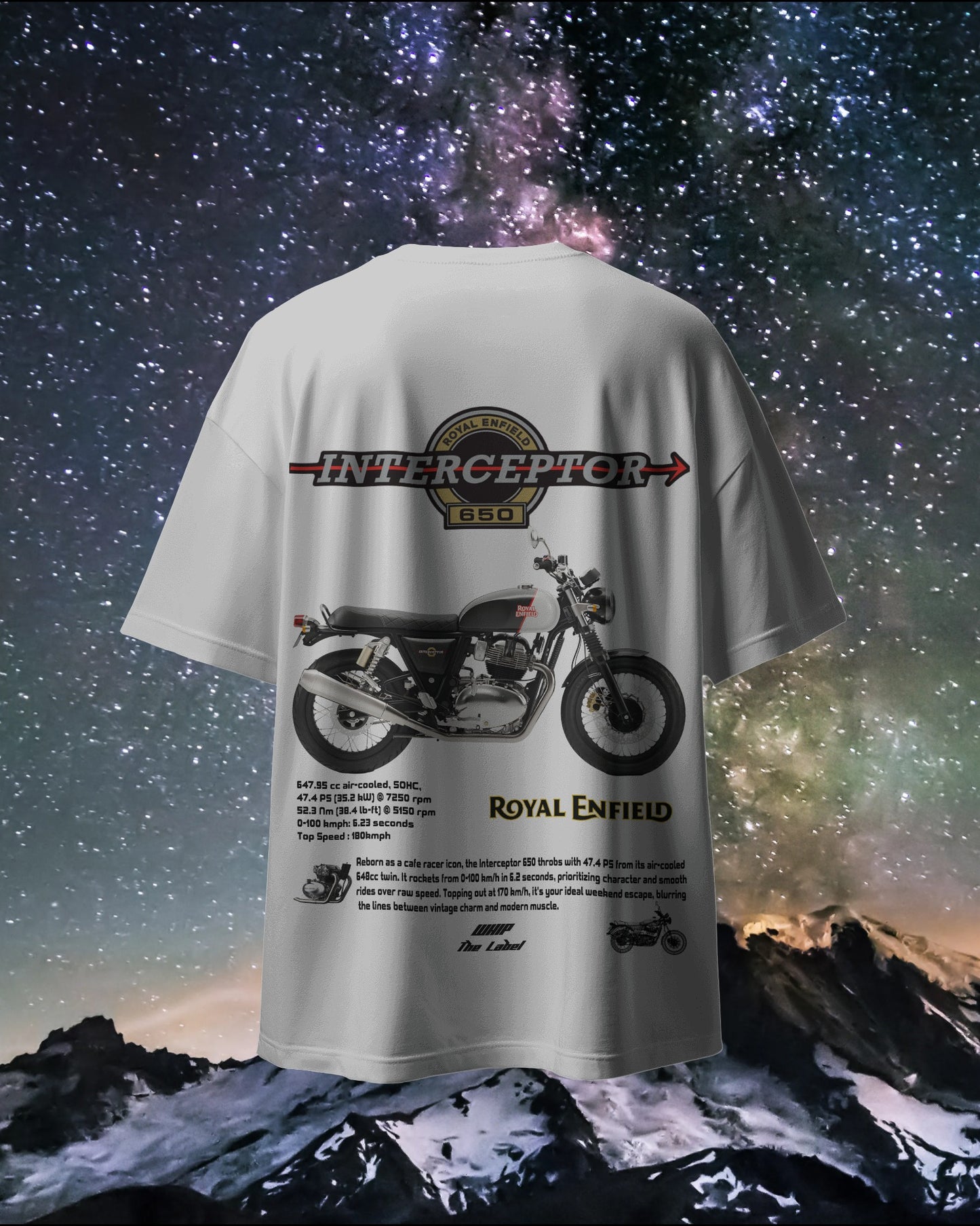 Royal Enfield Interceptor 650 Oversized T-Shirts