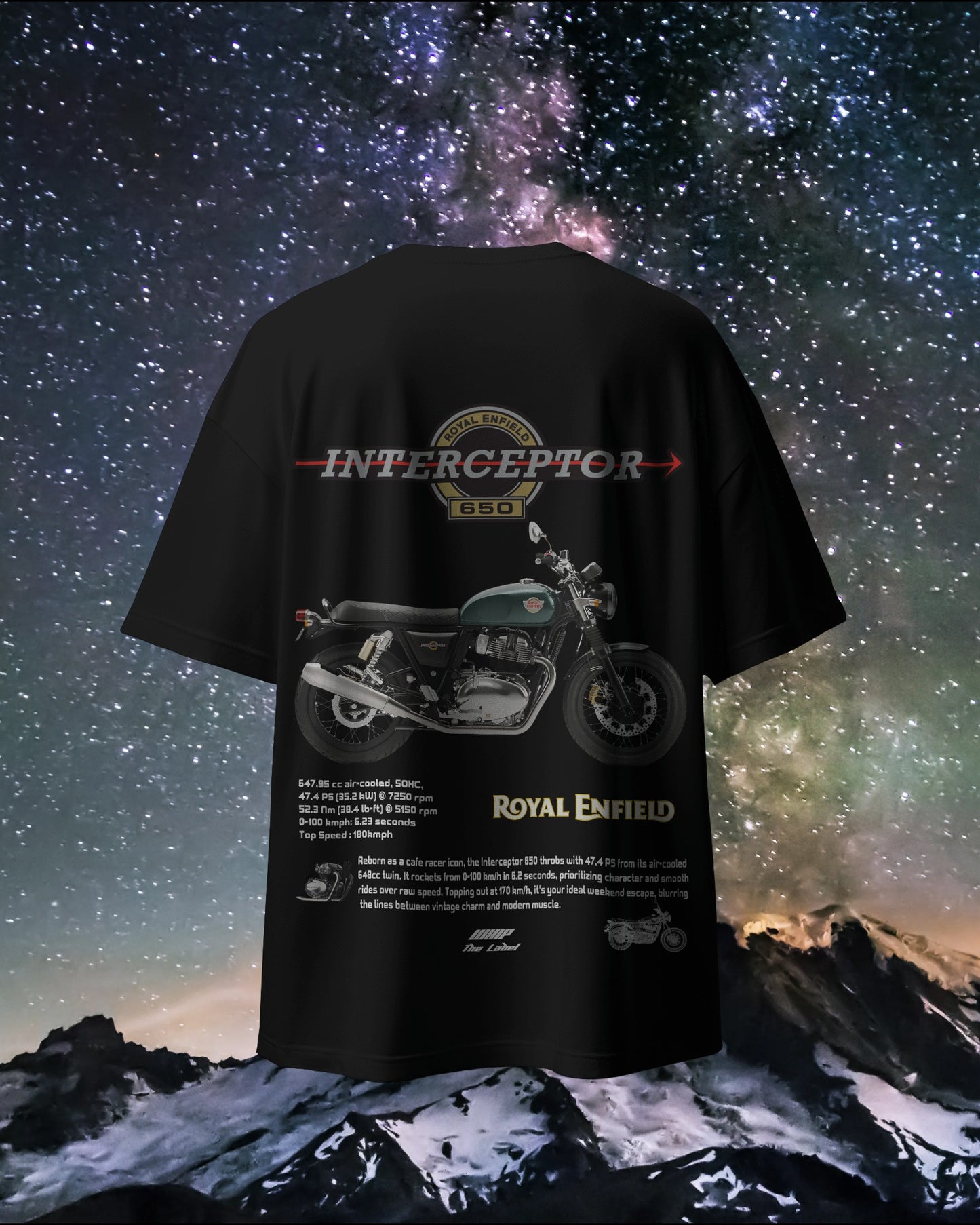 Royal Enfield Interceptor 650 Oversized T-Shirts