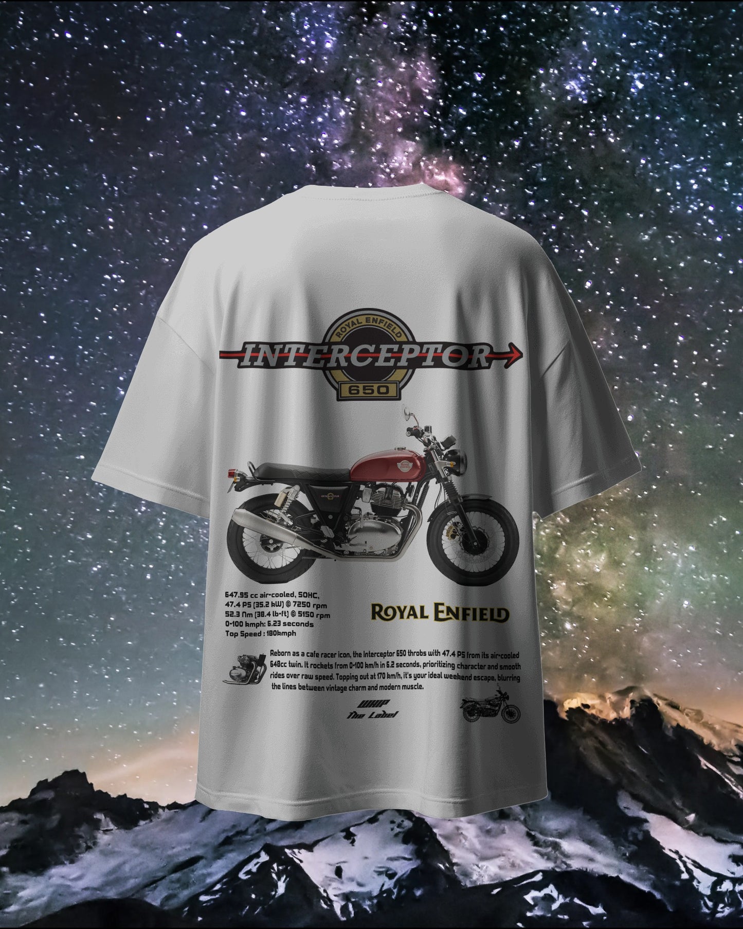 Royal Enfield Interceptor 650 Oversized T-Shirts