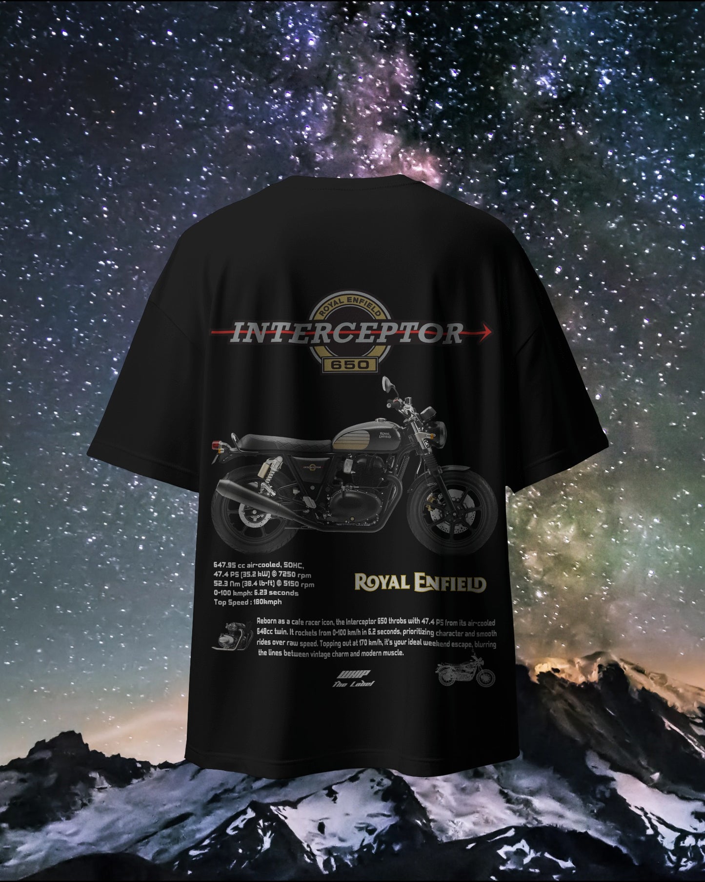 Royal Enfield Interceptor 650 Oversized T-Shirts